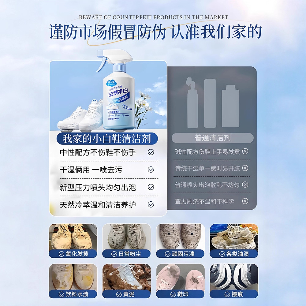 500ml white shoe cleaner no cl - đánh giá và giá Sneaker Care Suede
